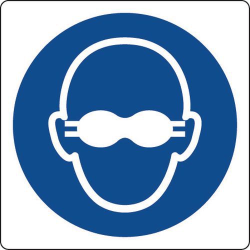 Gebotsschild - Lichtundurchlässigen Augenschutz benutzen - Aluminium