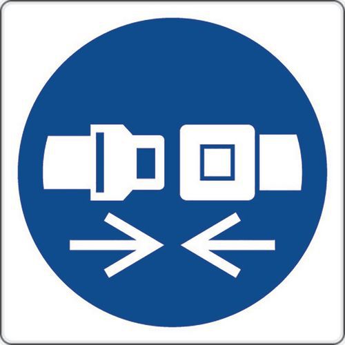 Panneau obligation - Port ceinture de sécurité - Aluminium