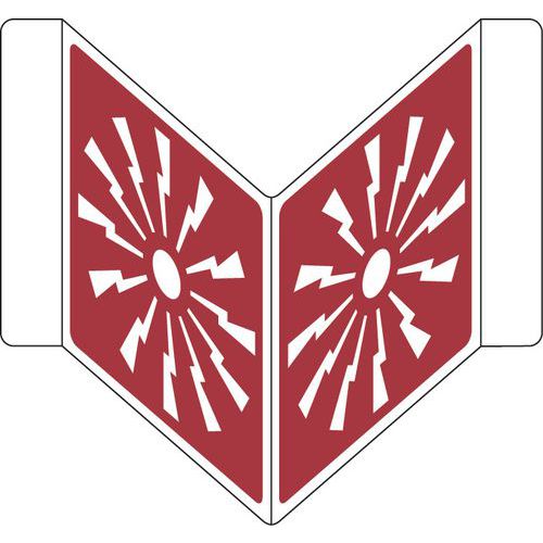 Brandschutzschild - Brandmelder (Winkelschild) - Aluminium Brandschutzschild - Brandmelder (Winkelschild) - Aluminium