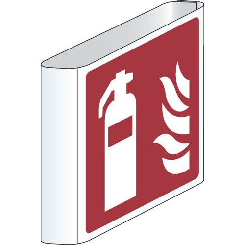 Brandschutzschild - Feuerlöscher (Fahnenschild) - Aluminium