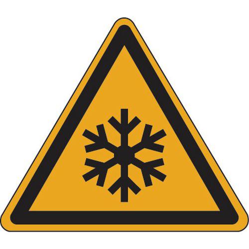 Warnschild - Niedrige Temperaturen und Frost - Aluminium