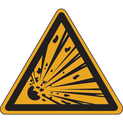 Panneau danger - Matières explosives - Aluminium