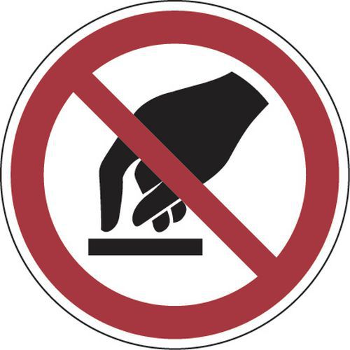 Panneau interdiction - Ne pas toucher - Aluminium ROND