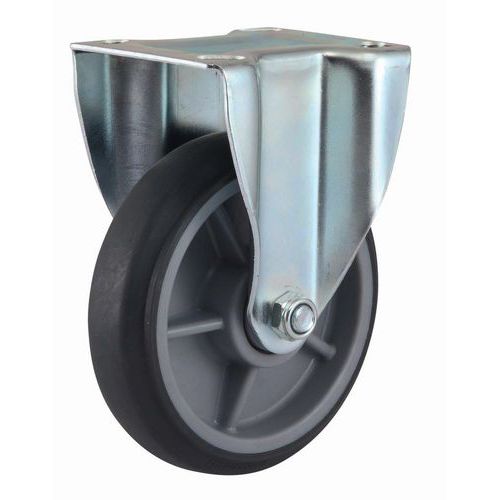 Gummirolle mit Befestigungsplatte - Tragkraft 180 kg