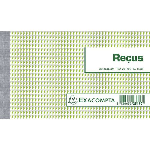 Block Reçus Exacompta - 10,5 x 18 cm - 50 Blatt doppelt - mit Durchschlag