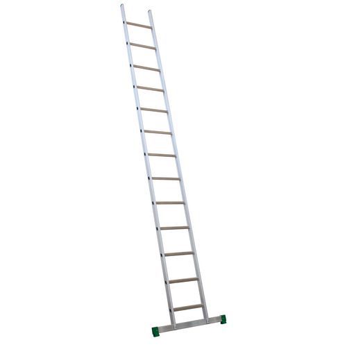 Einfache Aluminiumleiter Prima, 11 bis 21 geneigte Sprossen, mit Stabilisierungsstange - Facal