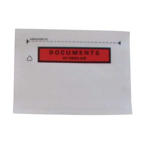 Pochette porte-documents Pac-List renforcée - « Document ci-inclus »