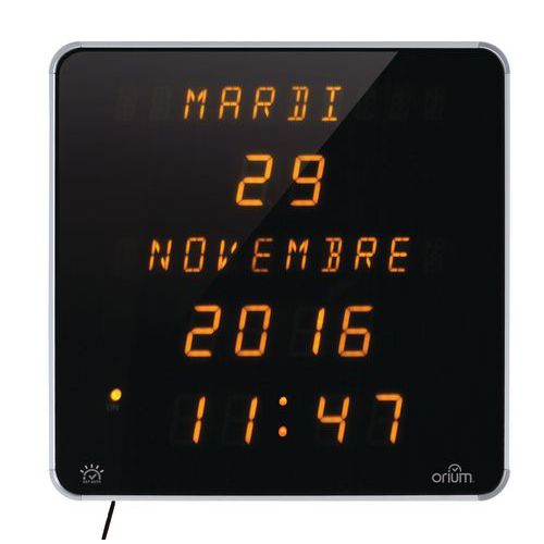 Horloge à date digitale multi-langues Orium