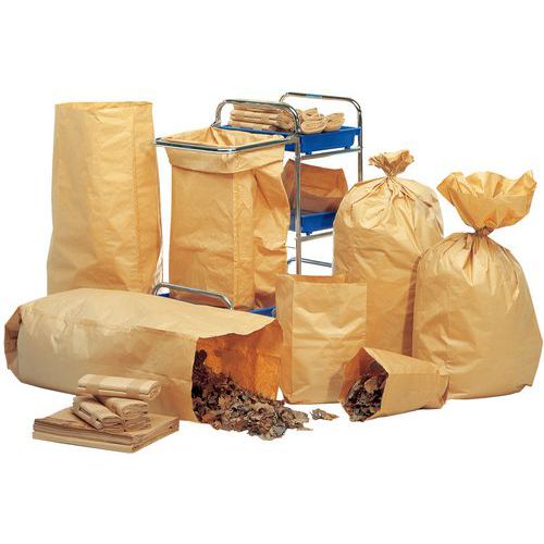 Müllsack aus Papier - Bioabfälle - 70 bis 140 L