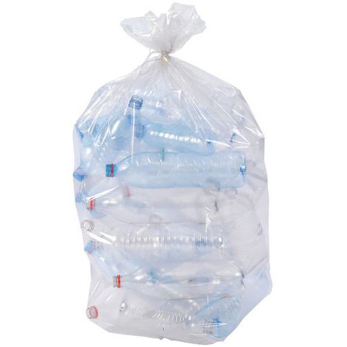 Durchsichtiger Müllsack mit Schließband - JetSac Durchsichtiger Müllsack mit Schließband - JetSac