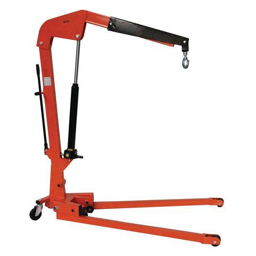 Klappbarer Werkstattkran mit in 3 Positionen verstellbarem Ausleger - Tragkraft 500 kg und 1 t
