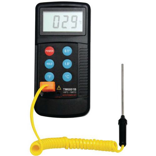 Digitales Thermometer mit Sonde, Doppelmessung - Manutan Expert