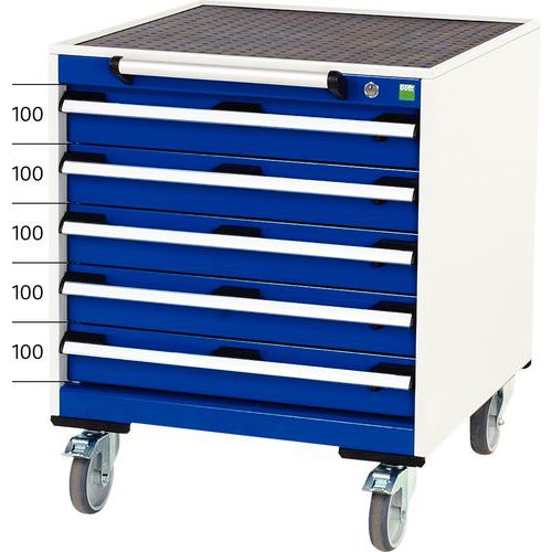 Fahrbahrer Schubladenschrank Cubio - Breite 65 cm Fahrbahrer Schubladenschrank Cubio - Breite 65 cm