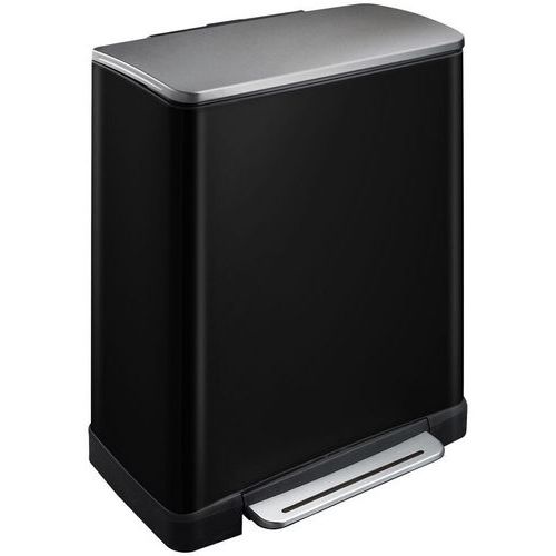 Abfallbehälter mit Fußpedal für Mülltrennung E-Cube, 28 L +18 L EKO
