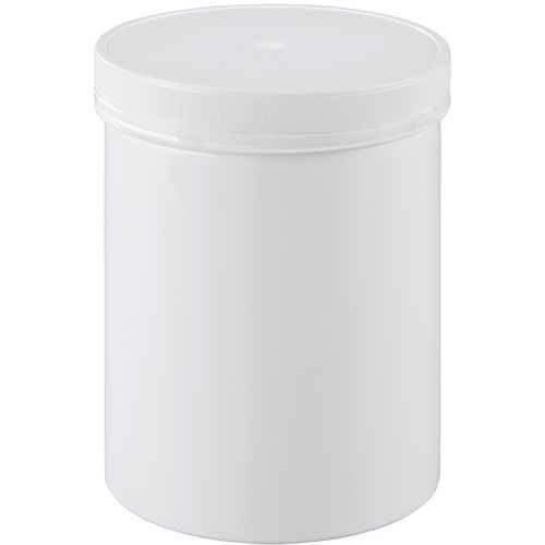 Pot plastique à couvercle vissant et inviolable