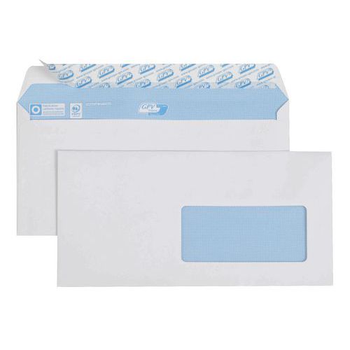 Enveloppe blanche avec fenêtre 90 g - Boîte de 500 Enveloppe blanche avec fenêtre 90 g - Boîte de 500