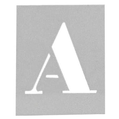 Schriftschablone aus Aluminium - Satz mit 26 Buchstaben