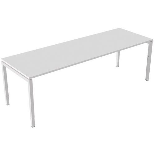 Ergonomischer gerader Schreibtisch mit Kurbel rechts - Kelli