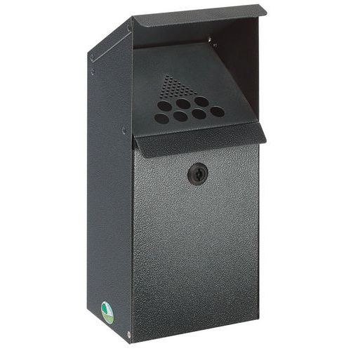 Cendrier mural acier - Avec support - 3.7L