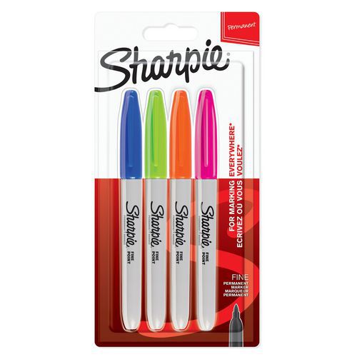 4 Permanentmarker Sharpie Fine - verschiedene bunte Farben - Sharpie®