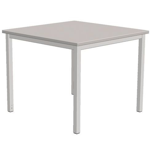 Gerader Schreibtisch Combi-Classic - grau - festes Untergestell