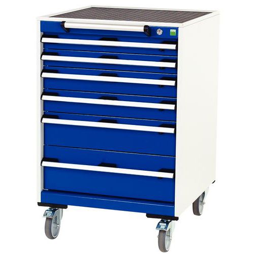 Fahrbahrer Schubladenschrank Cubio - Breite 65 cm Fahrbahrer Schubladenschrank Cubio - Breite 65 cm