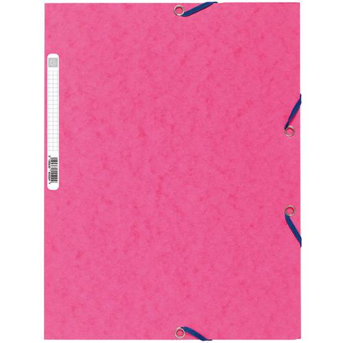 Mappe mit 3 Klappen und Gummizug, glänzende Karte 400G/M2 - A4 - Exacompta
