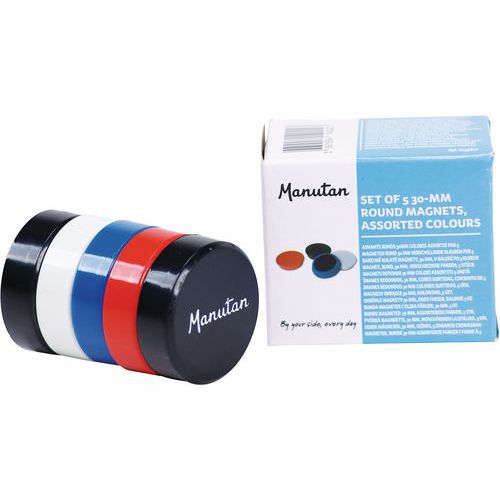 Magnet, rund, verschiedene Farben - Manutan Expert