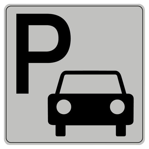 Piktogramm aus Polystyrol gemäß ISO 7001 - Parkplatz