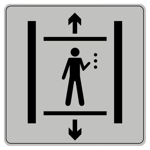 Piktogramm aus Polystyrol, ISO 7001 - Behindertenaufzug