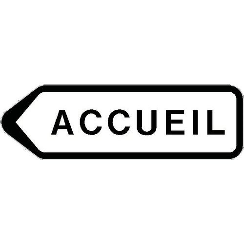 Panneau directionnel grande hauteur standard - Accueil - Longueur 800 mm
