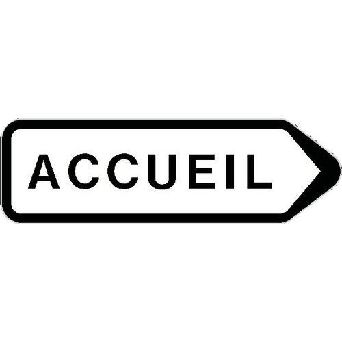 Panneau directionnel grande hauteur standard - Accueil - Longueur 800 mm