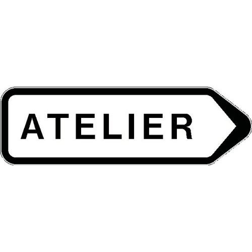 Panneau directionnel grande hauteur standard - Atelier - Longueur 800 mm