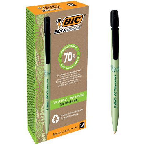 12 Kugelschreiber BIC Media Clic Bio-Based mittlere Spitze - BIC
