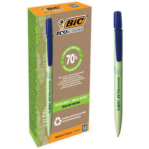 12 Kugelschreiber BIC Media Clic Bio-Based mittlere Spitze - BIC 12 Kugelschreiber BIC Media Clic Bio-Based mittlere Spitze - BIC