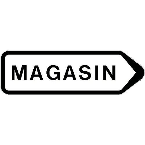 Panneau directionnel grande hauteur standard - Magasin - Longueur 800 mm