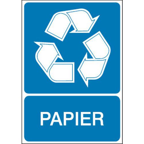 Hinweisschild für Mülltrennung - Papier