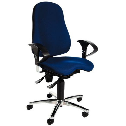 Siège de bureau ergonomique Sitness 10 - Piètement chromé Siège de bureau ergonomique Sitness 10 - Piètement chromé