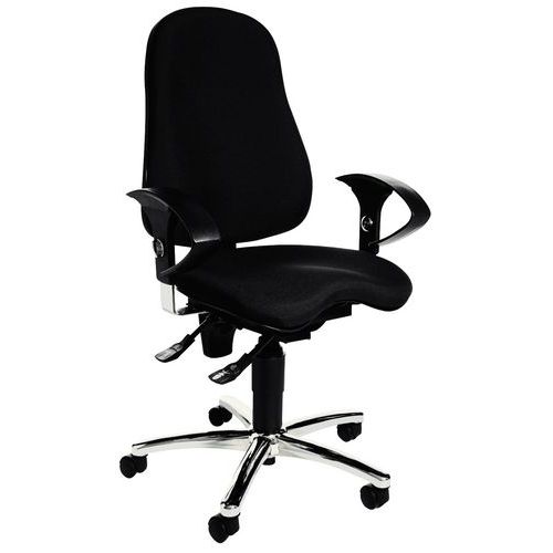 Siège de bureau ergonomique Sitness 10 - Piètement chromé Siège de bureau ergonomique Sitness 10 - Piètement chromé