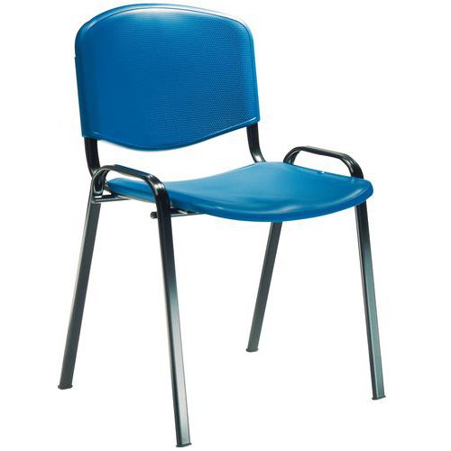 Stuhl mit 4 Beinen aus Polypropylen, schwarzes Gestell ‑ Sokoa