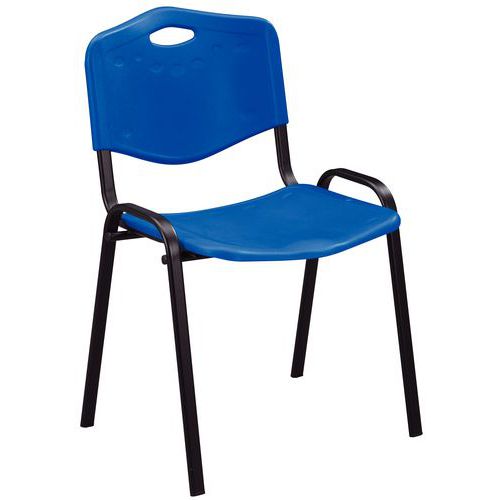 Chaise Fancy - Polypropylène - Stucture noire - Manutan Expert