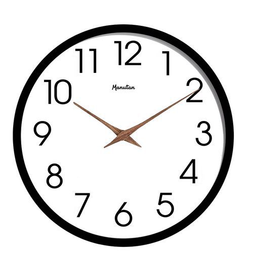Horloge analogique Eco-conçue Noire Manutan - Manutan Expert