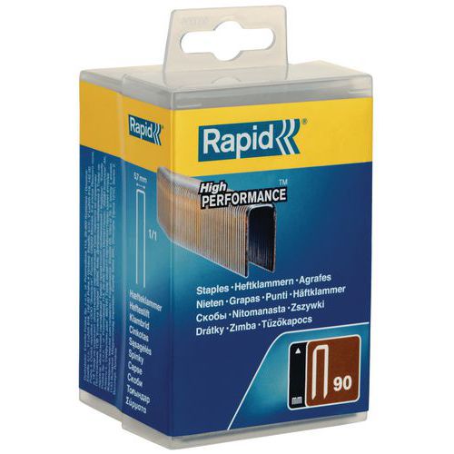 Agrafes galva n°90  en boite plastique - Rapid