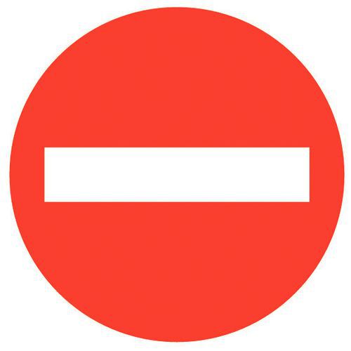 Panneau d'interdiction - Sens interdit - Adhésif