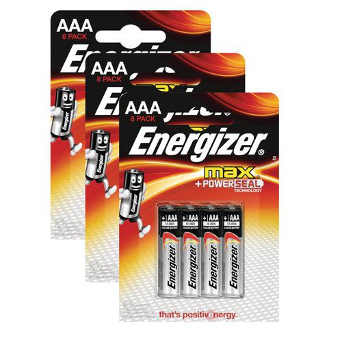Alkali-Batterie MAX AAA/LR03 FSB8 - 3x8 Stück - Energizer