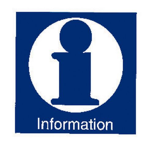 Pictogramme de signalisation PVC rigide - Information - 20 x 20 cm