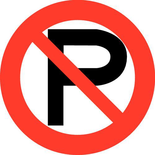 Verbotsschild - Parken verboten - Stabil