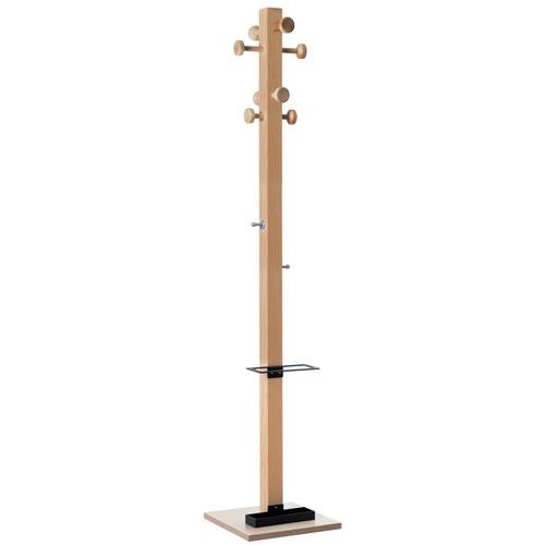 Porte manteaux en bois massif avec 8 patères rond - EasyCloth Porte manteaux en bois massif avec 8 patères rond - EasyCloth
