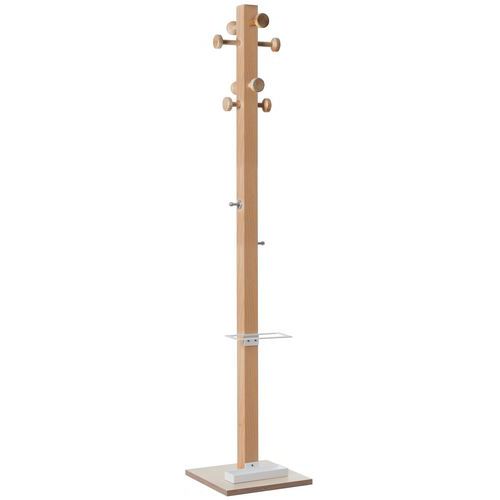 Porte manteaux en bois massif avec 8 patères rond - EasyCloth Porte manteaux en bois massif avec 8 patères rond - EasyCloth