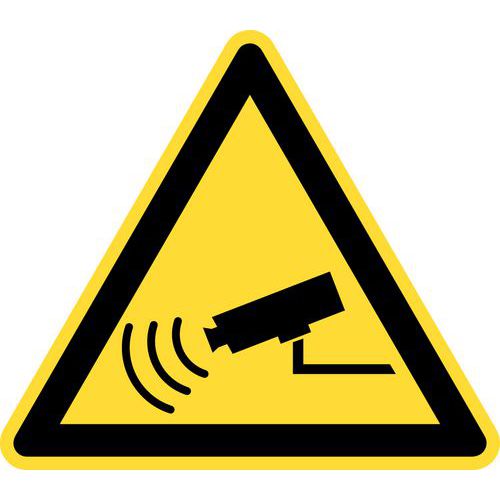 Panneau de danger - Surveillance caméra - Adhésif